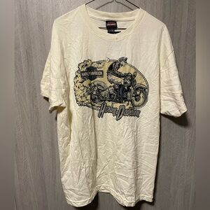 Harley-Davidson Antique White Motorcycle Graphic Tee